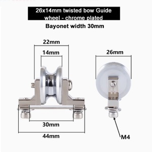 Rueda guía de arco para máquina de trenzado de cables, 16*28, de acero cromado pulido fino, OEM - Product Image 2
