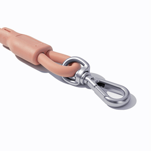 Laisse pour chien mains libres à double fonction avec porte-sac à déjections intégré, en PVC souple pour une utilisation extérieure pratique - Product Image 6