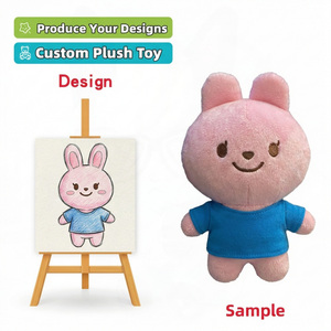 Juguetes de Peluche Personalizados al por Mayor, con Forro de Malla, Conejo, <span class=keywords><strong>Perro</strong></span>, Cordero, para Cumpleaños - Product Image 1