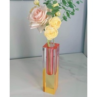 Acryl-Vase, Knospenvase für Tischdekoration, Deko-Vasen für Moderne Wohnräume, Büro, Schlafzimmer, Wohnzimmer, Esstisch