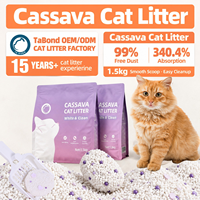 Litière pour chat en sable de manioc premium, agglomérante, biodégradable, à base de fibres naturelles, anti-odeurs, jetable dans les toilettes, vente en gros en vrac, direct usine