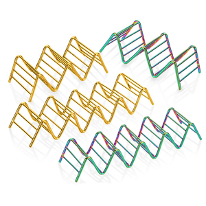 بيع بالجملة من الشركة المصنعة المكسيك سلك الفولاذ المقاوم للصدأ تاكو حامل حامل صينية لوحة حامل تاكو - Product Image 1