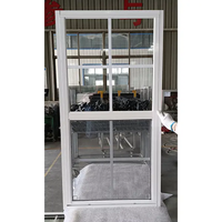Fenêtre coulissante à double vitrage en PVC pour sous-sol à profil Upvc moderne horizontal de style américain