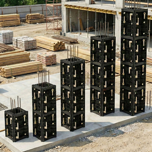 MINGLEI Adjustable Concrete Formwork System Concrete Column Mold Plastic Adjustable Formwork System