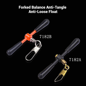 Connecteur Terminal Anti-Emmêlement Double Tête en T pour Flotteur de Pêche avec Émerillon et Agrafe, Modèle 7182A 7182B - Product Image 4