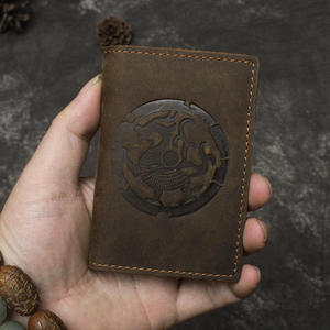 Short <b>Wallet</b> Purse for <b>Men</b> Genuine Cow <b>Leather</b> Retro Business Fashion - Product Image 3