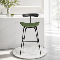 Tabouret de bar commercial professionnel rembourré, dossier ergonomique, hauteur assise 75 cm, style Silhouette, pour tavernes et clubs