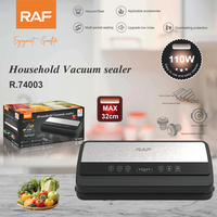 Scelleuse sous vide alimentaire RAF R.74003 220V à 240V avec une puissance de 110W et une aspiration de 80 kPa pour la conservation de la viande, des légumes, des fruits et des collations