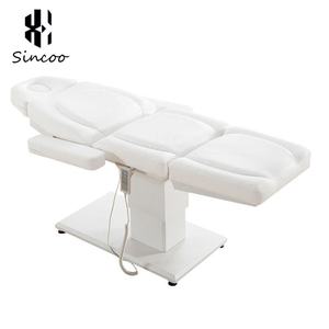 Modern Contemporary Synthetic Leather Electric Massage <b>Bed</b> 3 Motor Stainless Steel Frame Facial Beauty Salon Chair Angle - Product Image 5