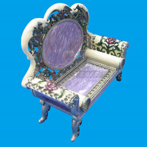 Custom Made European Style Alloy <b>Sofa</b> Enamel Painted Decorative Item For Office Desktop Display - Product Image 2