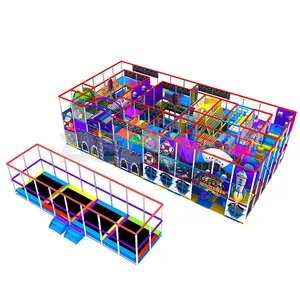 カスタマイズされた遊園地ソフトプレイエンターテインメント施設キッズプレイグラウンド屋内ボールピットとスライド付き