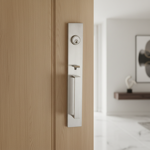 Serrure de <span class=keywords><strong>porte</strong></span> extérieure OEM pour villa, ensemble poignée et serrure de <span class=keywords><strong>porte</strong></span> d'entrée moderne pour la maison, ensemble poignée de sécurité pour <span class=keywords><strong>porte</strong></span> d'entrée, double verrou - Product Image 5