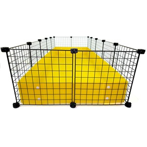 <b>Grid</b> Classic Luxury CC Guinea Pig Cage House Carrier with Button Closure and Plastic Tray <b>Grid</b> Classic Luxury CC Guinea - Product Image 1
