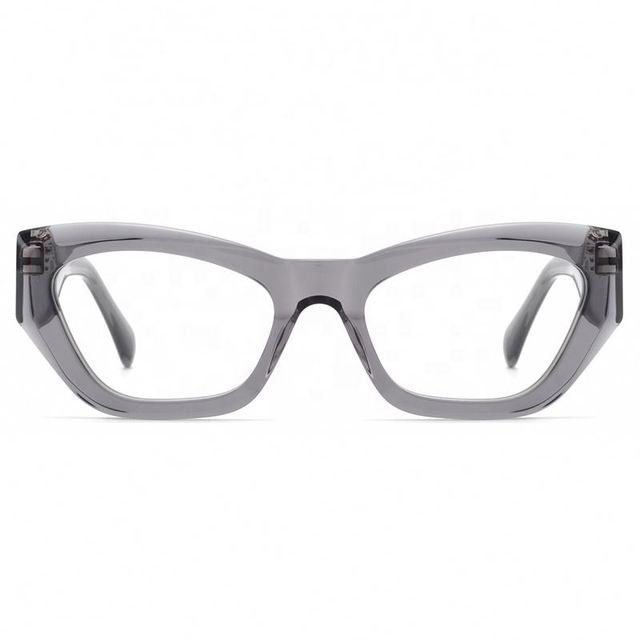 Model 2040 square Acetate Optical Frame Cat Eye Acetate Eyeglasses Custom logo Frame Ready Stock Glasses Oversized Frames