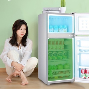 <span class=keywords><strong>Petit</strong></span> réfrigérateur à double porte avec compartiment congélateur, <span class=keywords><strong>frigo</strong></span> électrique à fréquence fixe, économe en énergie, pour usage domestique - Product Image 3