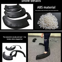 KQD Hot Selling Fancy Design Black ABS Plastic Fender Flares 3M Self Adhesive for CHR 2018-2019 Easy Installation 8-Piece Set
