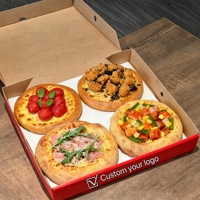 Boîte à pizza en carton ondulé 40x40 10 pouces, conteneur à pizza jetable personnalisé, emballage à emporter rapide, boîte à pinsa avec logo