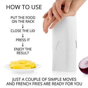 Multifunctional Manual Fruit Vegetable Cutter for Home <b>Kitchen</b>, Portable Easy Operation Slicer Perfect for French Fries Potatoes - Product Image 3