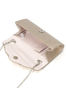 Bolso de Noche Mini para Mujer con Brillo y Cadena, Diseño Elegante y Plisado, de Lujo, para Novia, Marca Bell Wholesale - Product Image 6