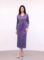 Ensemble assorti 2 pièces pour femme, cardigan blazer à manches longues texturé ondulé plissé, ouvert sur le devant, à nouer, et robe midi col en V respirante
