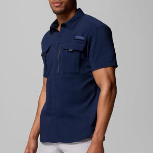 Sudadera con capucha y cremallera de 1/4, ligera, con botones, personalizada, de alta gama, al por mayor, tipo crop, camisa de pesca con botones personalizada al por mayor - Product Image 3