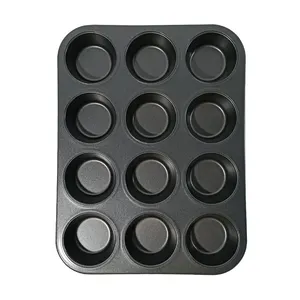 Hifacer Excellent Quality Customized Trendy Metal 12 Cup Muffin Pan For Restaurant