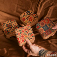 Boîte à bijoux en gros, étui de rangement portable en bois grainé, organisateur de boucles d'oreilles et colliers, emballage cadeau, présentoir