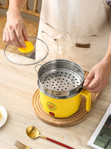 Cuisinière multifonction en gros d'usine pour cuisiner, frire, mini réchaud alimentaire antiadhésif, pot à double couche électrique de dessin animé, 1,8 L - Product Image 6