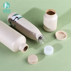 Emballage <span class=keywords><strong>YAN</strong></span>, flacon pompe en pulpe de bagasse de canne à sucre compostable et recyclable, populaire, vide, 120 ml, 350 ml, 1 L, pour gel douche - Product Image 4