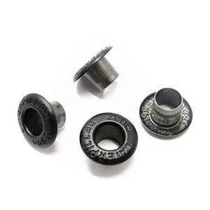 Ojetes de Metal Negro Repujados con Logotipo Personalizado para Zapatos, Prendas, Bolsos, Artesanías de Cuero y Equipos para Exteriores - Product Image 1