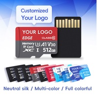 Carte Mémoire SD 4K pour Appareil Photo, Carte TF/SD 64 Go 128 Go 32 Go Class10 U3 A1, Mini SD 256 Go pour Caméra/Enregistreur/Caméras de Sécurité