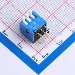 DL-03LT DIP Switch Through hole Component (THT),P=2.54mm Switch Piano Key Single Pole Single Throw 3 2.54mm - Product Image 1