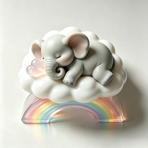 Scultura di <span class=keywords><strong>Elefante</strong></span> Arcobaleno BZY Personalizzabile, <span class=keywords><strong>Grande</strong></span> Decorazione da Esterno o da Tavolo per Arredamento Casa, Scultura in Resina - Product Image 3