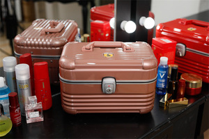 <span class=keywords><strong>Valise</strong></span> de <span class=keywords><strong>rangement</strong></span> multifonctionnelle portable haut de gamme 12L avec poignée pour cosmétiques, nail art et tatouage - Product Image 6