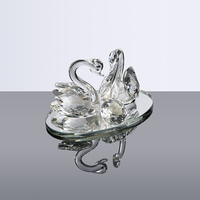 Magnifique sculpture de cygne en cristal, artisanat, cadeaux de mariage, cygne en cristal MH-LP056