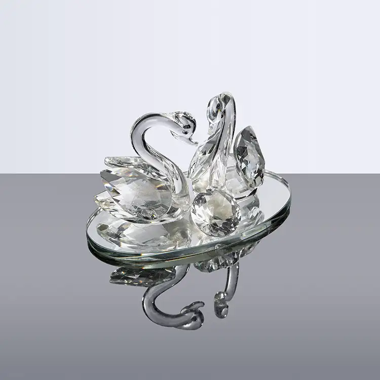 Escultura de cisne de cristal MH-LP056, regalo de boda