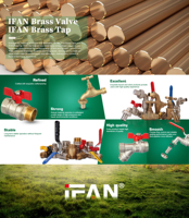 Robinet de jardin IFAN de haute qualité 1/2'' 3/4'' Robinet à levier en laiton avec poignée en fer