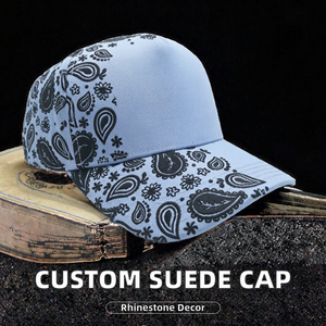 Gorra de Béisbol Personalizada de 5 Paneles con Bordado, Unisex, Panel Frontal de Gamuza y Terciopelo, Diseño Deportivo con Letras de México - Product Image 2