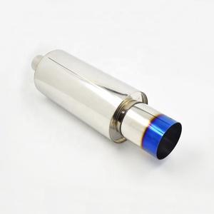 SYPES Custom Universal Stainless Steel Straight Exhaust <strong>Muffler</strong> <strong>Tips</strong> Big Straight Drum Exhaust <strong>Muffler</strong> Straight <strong>Sound</strong> <strong>Mufflers</strong> - Product Image 1