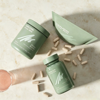 Bouteilles en verre personnalisées rechargeables de 100 ml, 150 ml, 200 ml, 250 ml pour l'emballage de vitamines, de compléments alimentaires et de capsules de bien-être avec couvercle HIS Liner