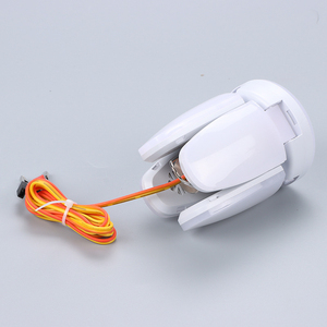 LED Ceiling Fan 5 Blades Plastic Body E27 <b>Socket</b> AC 85-265V Flush Mount White Modern DC Motor Dimmable 5-Speed Agi32 Layout - Product Image 2