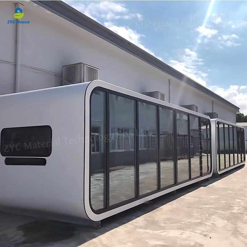 Prefab Luxury Modular Living Room Container Homes Space Capsule House Mobile Camping Sleep Capsule Apple Cabin for Hotel 2