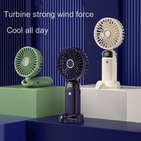 Ventilateur portable pliable AntarcChill 3 en 1, ventilateur de poche USB rechargeable, mignon et compact