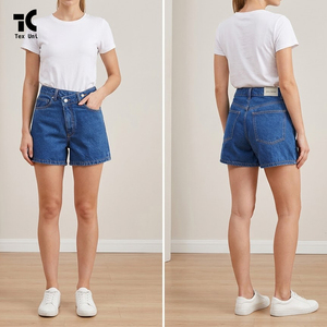 Shorts Bermuda en jean pour <span class=keywords><strong>homme</strong></span>, coupe ample, taille mi-haute, délavé, style décontracté, motif uni, tissé, haute qualité - Product Image 3