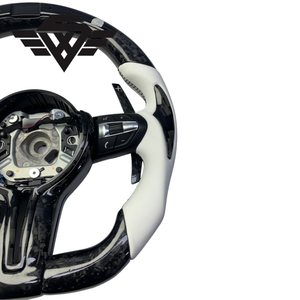 Volante Deportivo Superior Personalizado para Automóvil, de Fibra de Carbono Forjada Real, Compatible con <span class=keywords><strong>BMW</strong></span> M3 M6 F20 G38 E90 <span class=keywords><strong>320</strong></span> Upgrade - Product Image 3