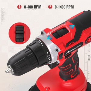 Kit perceuse sans fil 20V MAX DIY sans balais avec chargeur de batterie, 2 vitesses variables, mandrin auto-serrant 3/8 pouces, 10 mm, 19 positions, 22 embouts OEM - Product Image 5