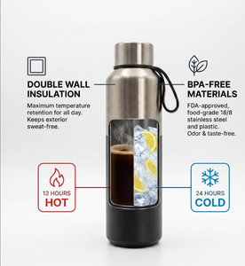 Wholesale Custom 630ml 18/8 Stainless Steel Vacuum Insulated Double Wall Leak-proof BPA Free Water Bottle 12-24hr Thermal - Product Image 3