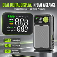 Démarreur de voiture 14,8 V, gonfleur de pneus, moniteur de pression numérique, lampe de secours LED, booster de batterie portable, certifié CE