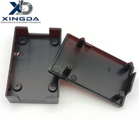Boîtier de jonction rectangulaire en plastique ABS noir, montable, pour circuit imprimé de signalisation, boîtier électronique à découper soi-même
