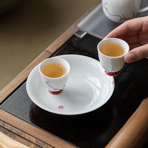 Guanlan Ceramic Teapot Stand With Lid Porcelain Dry Brewing <b>Tea</b> <b>Set</b> Dehua Origin First Class Product - Product Image 3